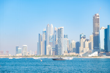 Fototapeta premium beautiful view from the island to the Persian Gulf in Dubai