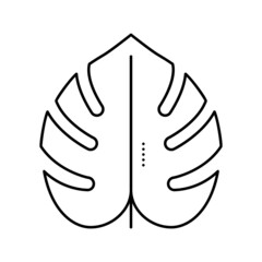 plant leaf line icon vector illustration