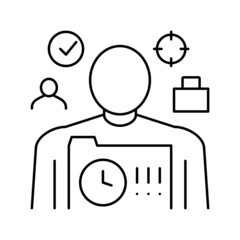 responsibility people value line icon vector illustration