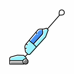 vacuum electronic equipment for cleaning color icon vector illustration