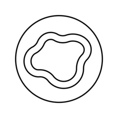 bruise skin disease line icon vector illustration