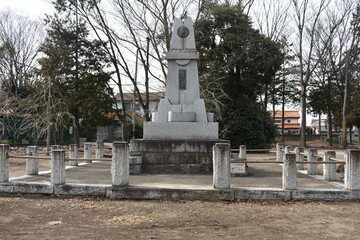 Fototapeta na wymiar 群馬の名所　御祭神は桜の女神コノハナサクヤヒメ　富士浅間神社　周辺の景色