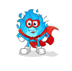 blue fire heroes vector. cartoon character