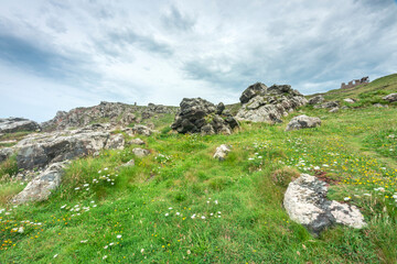Botallack tin mines,perched delicately on the cliffs in West Penwith.Cornwall,United Kingdom.