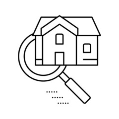 calculating mortgage line icon vector illustration