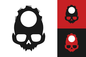 Illustration Vector Graphic of Skull Gear Logo. Perfect to use for Technology Company