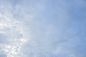 Blue sky and white clouds for background.