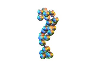 Disco Ball Themed Font Question Mark