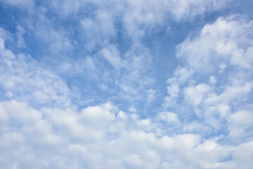 Blue sky and white clouds for background.