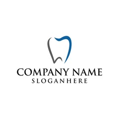 Linear flat dental logo 