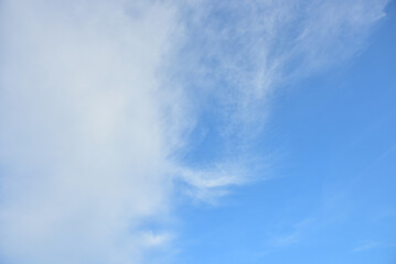 Blue sky and white clouds for background.