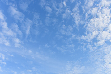 Blue sky and white clouds for background