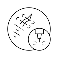 scar removal laser line icon vector illustration