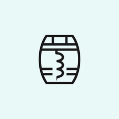 line barrel logo. beer logo