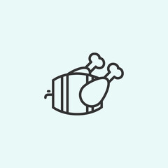 chicken barrel logo. restaurant logo