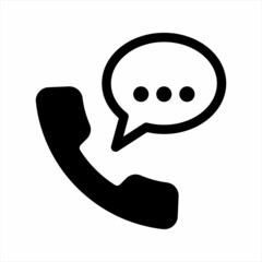 Customer helpline icon. Vector and glyph