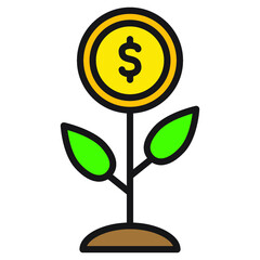Illustration of Investment growing design icon