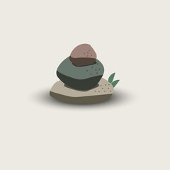 Stack of stones, harmony and balance icon