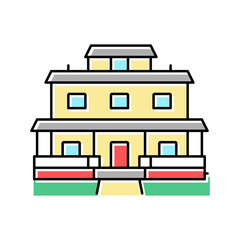 craftsman house color icon vector illustration