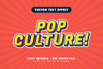 pop culture editable text effect  - obrazy, fototapety, plakaty