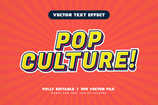pop culture editable text effect 