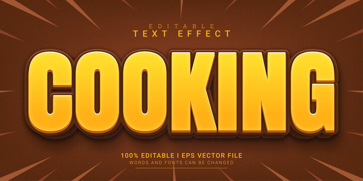cooking editable text effect