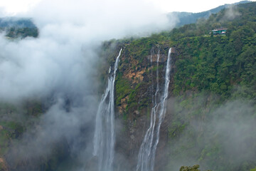 Fototapeta na wymiar Highest water fall in Karnataka - Jog falls