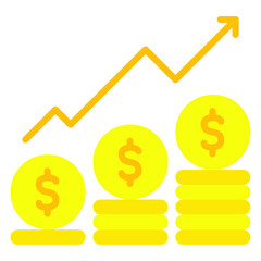 Illustration of Investment growth design icon