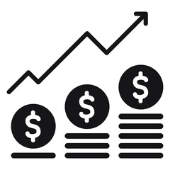 Illustration of Investment growth design icon