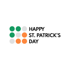 happy st. patrick's day, post or card vector template