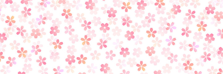 桜　和柄　水彩　背景