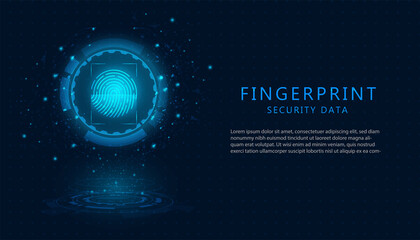 Fingerprints identity sensor.Data protection system.