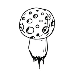 Mushroom. Vector illustration. Isolated on white. Hand-drawn style.