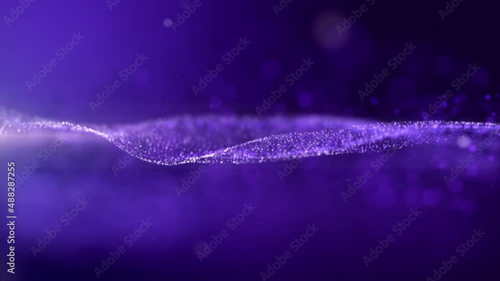 Poster abstract luxurious, premium glittering blue particles grid motion background floating in cyberspace 