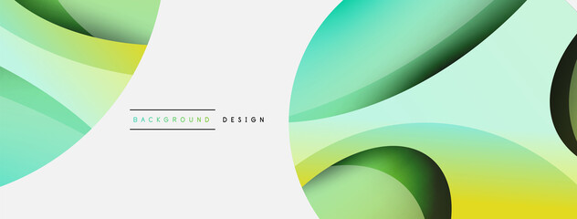 Creative geometric wallpaper. Minimal abstract background. Circle and wave composition vector illustration for wallpaper banner background or landing page