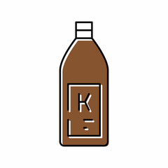 shampoo keratin bottle color icon vector illustration