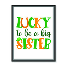 Happy St.Patric's Day typography on white background vector. Happy Saint Patrick's Day Vector illustration for T-Shirts, Mugs, Bags, Poster Cards, and much more.