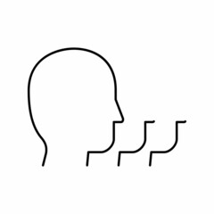 skin color line icon vector illustration