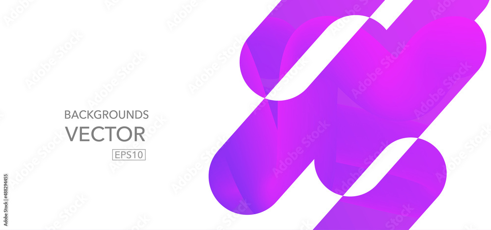 Wall mural vector abstract 3d colorful gradient for social media and print.