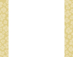 梅の花をイメージした和風の巻物風背景イラスト素材