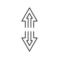 arrow scroll line icon vector illustration