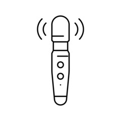 vibrator sex toy line icon vector illustration
