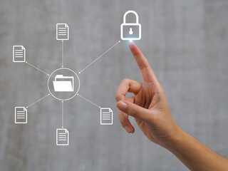 Security technology for personal data protection access to information .light icon