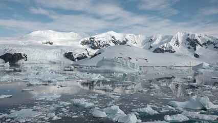 Beauty of nature. Melting ice in the Antarctic. Global warming and climate change. Let's save the nature of planet Earth.