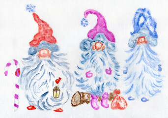 Xmas gnomes art
