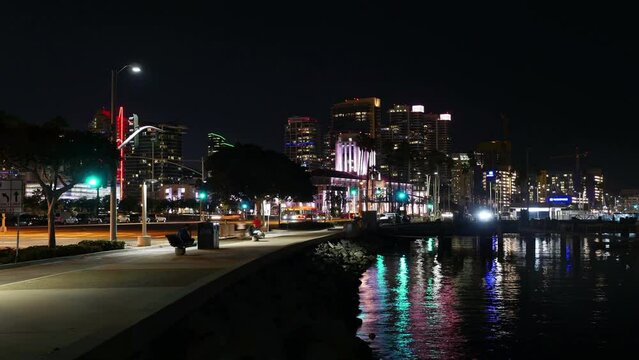Time lapse video of city street lights in 4k