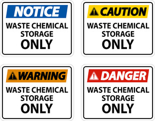 Waste Chemical Storage Only White Background