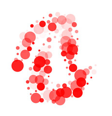 Random Red Dot pattern vector illustration