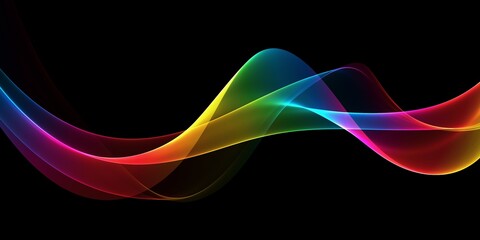 Abstract multicolored light waves background
