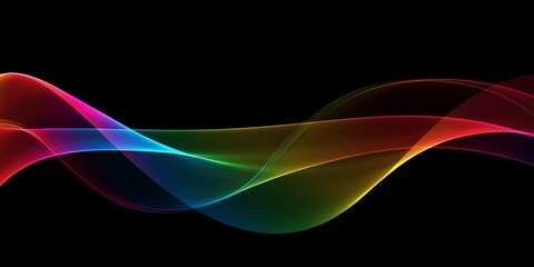 Abstract multicolored light waves background
